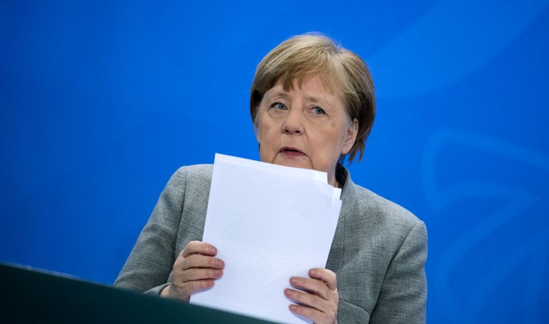 &copy; Reuters. ドイツ、新型コロナ抑制策を5月4日から順次緩和へ