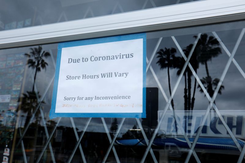 &copy; Reuters. FILE PHOTO: Outbreak of the coronavirus disease (COVID-19) in California