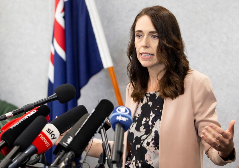 &copy; Reuters. New Zealand Prime Minister Jacinda Ardern during a news conference in Christchurch