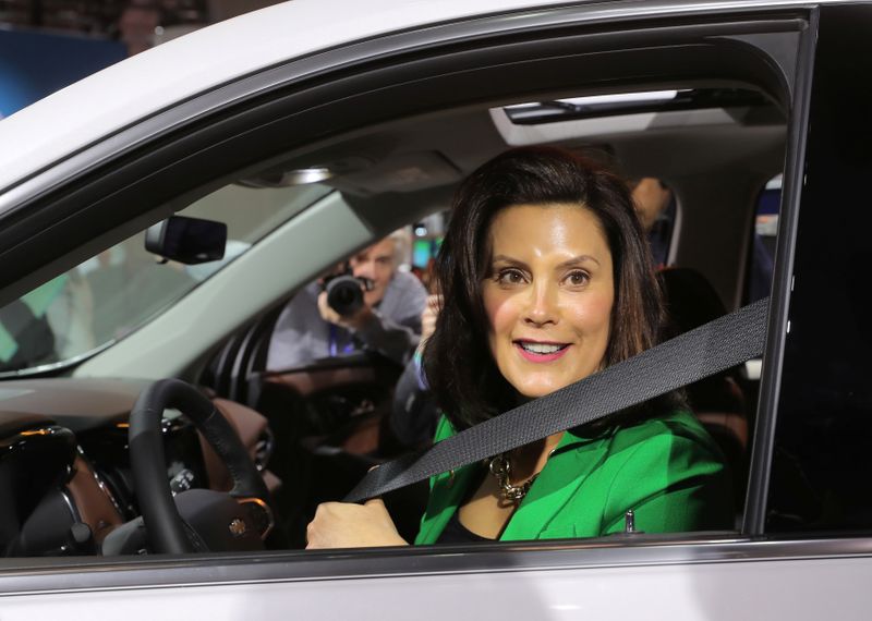 &copy; Reuters. FILE PHOTO: Michigan Governor Whitmer visits the North American International Auto Show in Detroit, Michigan