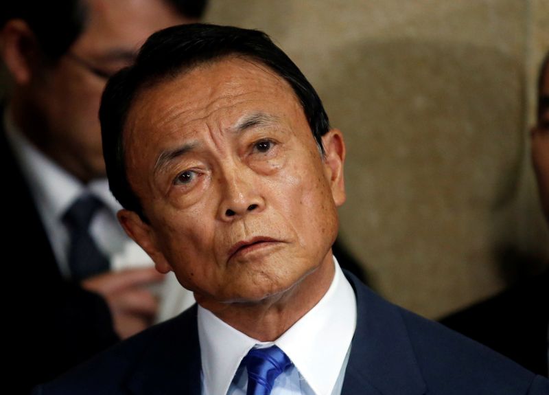 &copy; Reuters. コロナによるテレワーク普及で生産性向上も＝麻生財務相