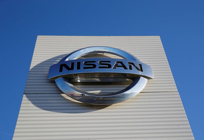 &copy; Reuters. The Nissan logo is seen at Nissan car plant in Sunderland