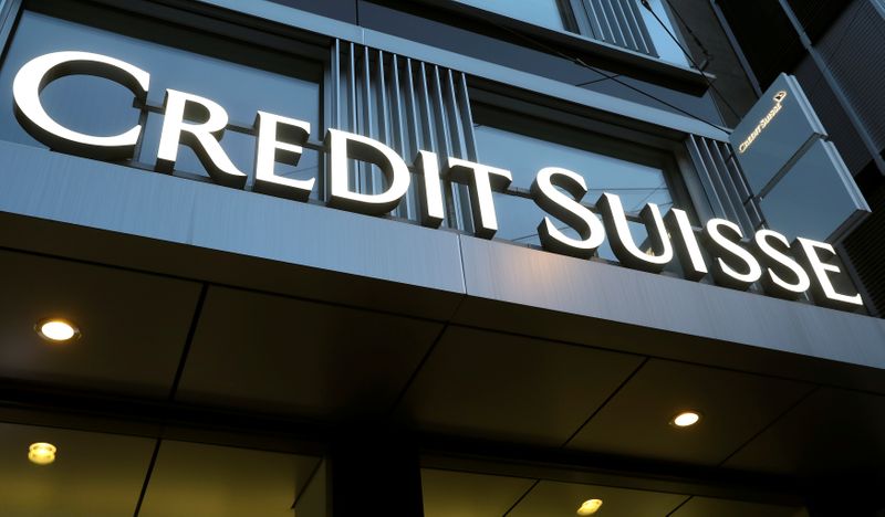 &copy; Reuters. El logo del banco suizo Credit Suisse se ve en una sucursal de Winterthur, Suiza