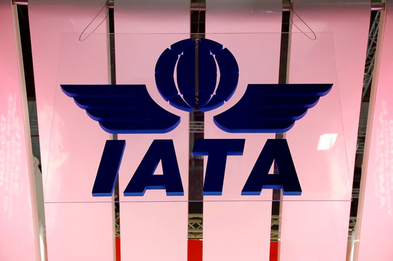 &copy; Reuters. FILE PHOTO: IATA logo is seen at the International Tourism Trade Fair ITB in Berlin