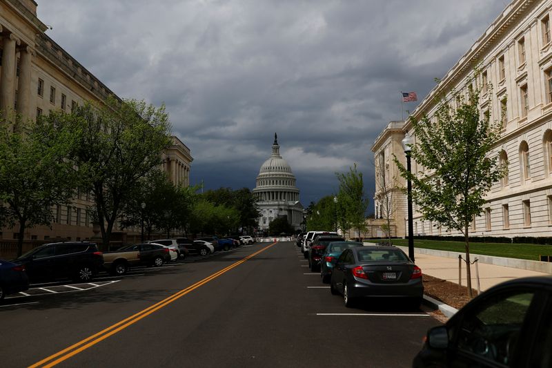 &copy; Reuters. The U.S. Capitol dome is pictured ahead of a vote on the additional funding for the coronavirus stimulus economic relief plan, amid the coronavirus disease (COVID-19) outbreak in Washington