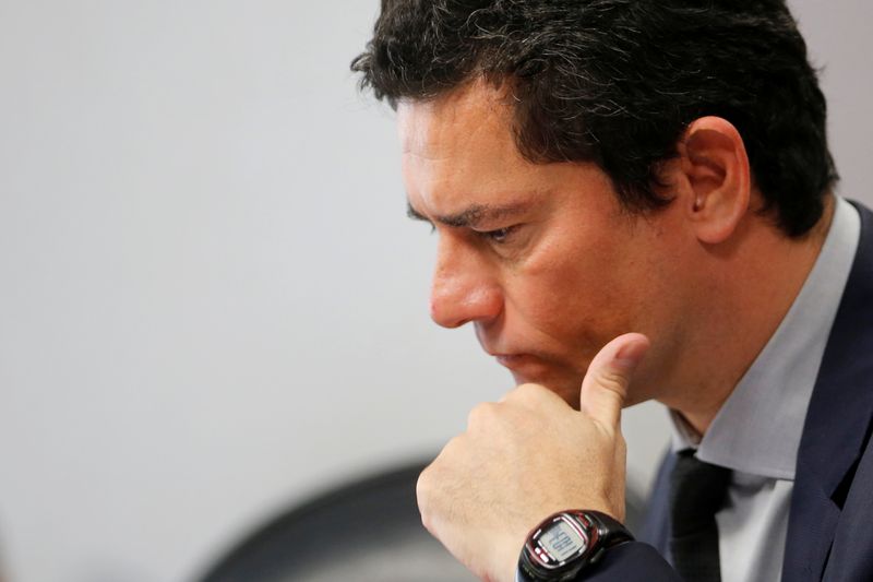 © Reuters. Ministro da Justiça, Sergio Moro, durante sessão da Comissão de Constituição e Justiça do Senado