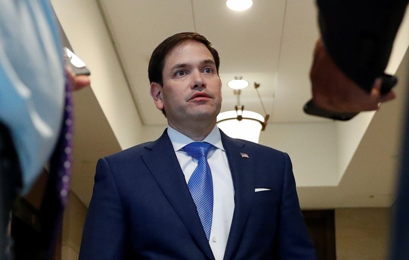 &copy; Reuters. U.S. Senator Rubio speaks to news media following national security briefing for members of Congress about Russian election interference on Capitol Hill in Washington
