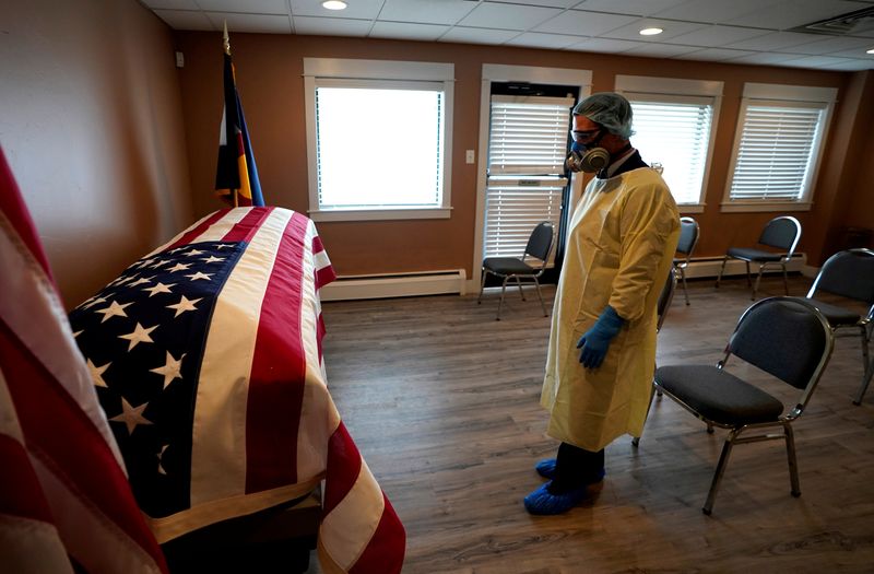 &copy; Reuters. Viewing of Korean War veteran who died of the coronavirus disease (COVID-19), in Denver