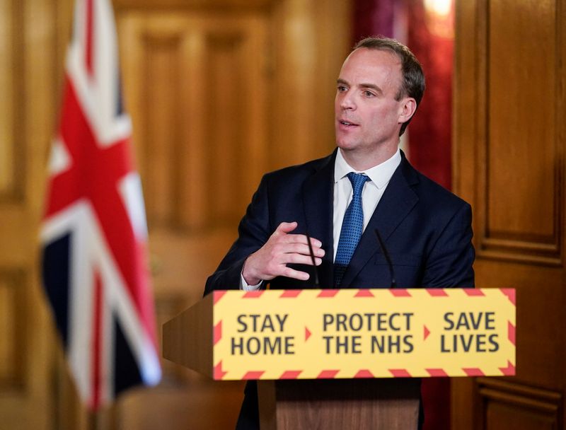 &copy; Reuters. FILE PHOTO:  Daily COVID-19 News Conference in London