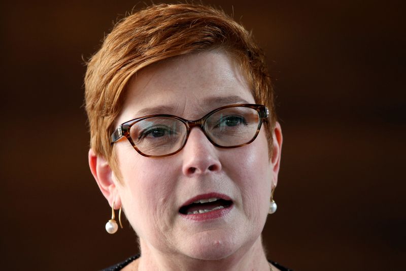&copy; Reuters. Australia&apos;s Foreign Minister Marise Payne speaks during a news conference at Australian Embassy in Bangkok