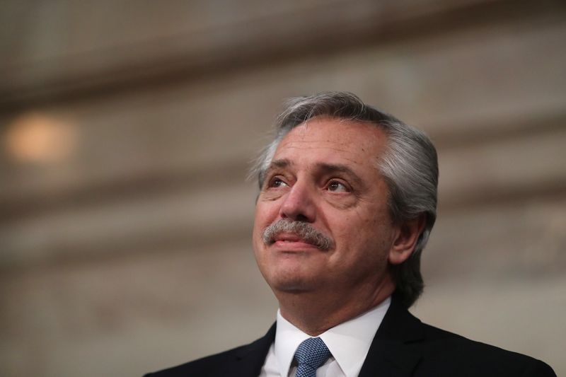 &copy; Reuters. Presidente da Argentina, Alberto Fernández, em Buenos Aires