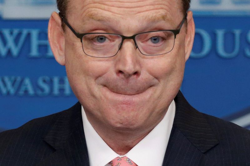 &copy; Reuters. Hassett addresses reporters during the daily briefing at the White House in Washington