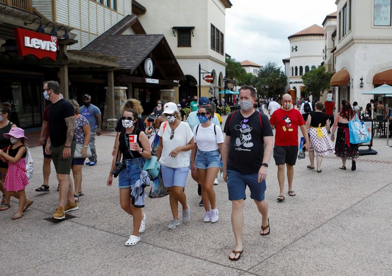 &copy; Reuters. Walt Disney World conducts a phased reopening from coronavirus disease (COVID-19) restrictions in Lake Buena Vista