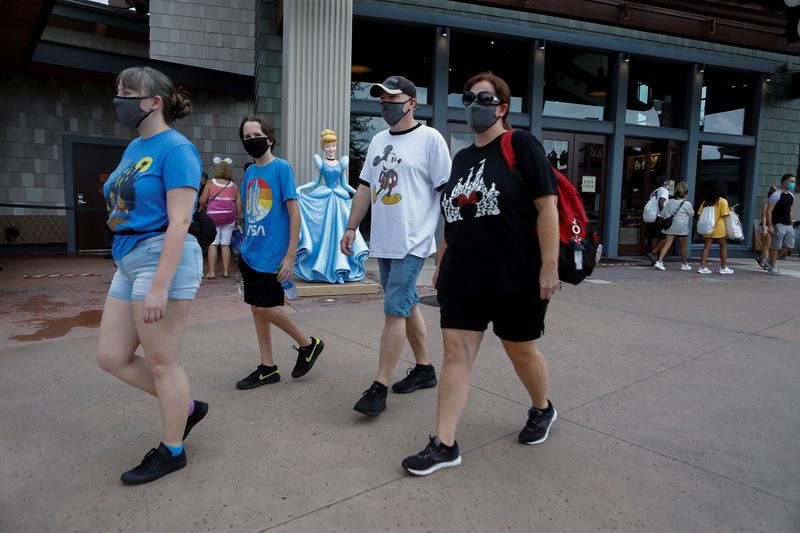 &copy; Reuters. Walt Disney World conducts a phased reopening from coronavirus disease (COVID-19) restrictions in Lake Buena Vista