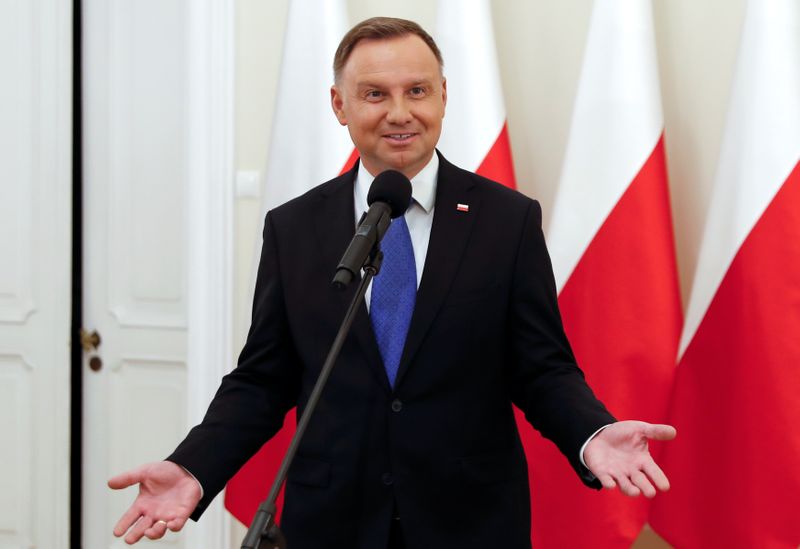 &copy; Reuters. أحدث استطلاع للرأي يظهر تقدم دودا في انتخابات الرئاسة البولندية