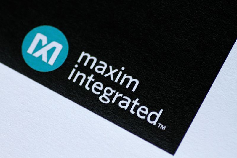 &copy; Reuters. FOTO DE ARCHIVO: El logo de Maxim Integrated en esta foto ilustrativa del 30 de enero de 2018