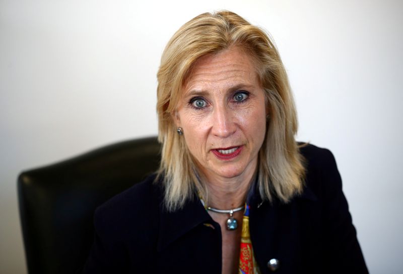 &copy; Reuters. FILE PHOTO: Director of the Serious Fraud Office (SFO) Lisa Osofsky speaks to Reuters in London