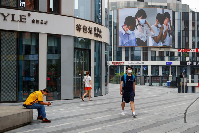 &copy; Reuters. 中国本土、新型コロナ新規感染者は5人に減少　北京は8日連続ゼロ