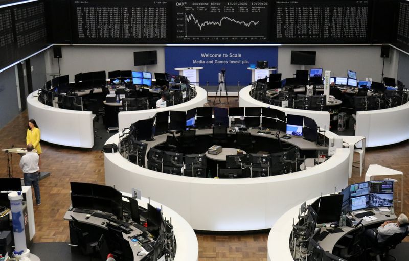 &copy; Reuters. The German share price index DAX graph is pictured at the stock exchange in Frankfurt