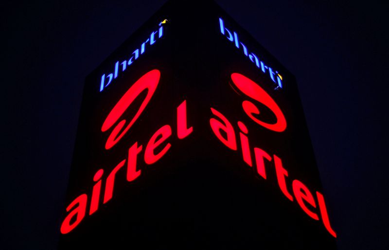 © Reuters. A Bharti Airtel office building is pictured in Gurugram