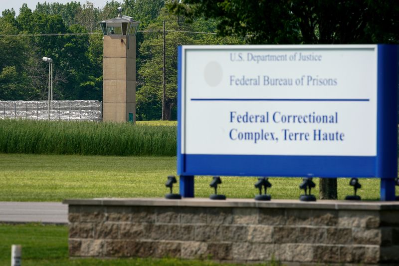 &copy; Reuters. Complexo penitenciário federal dos EUA em Terre Haute, Indiana