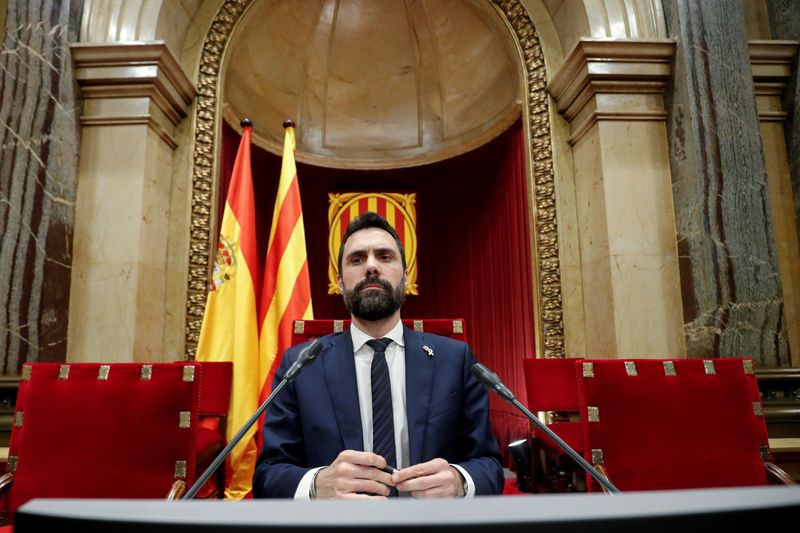 &copy; Reuters. Presidente do Parlamento regional da Catalunha, Roger Torrent, um dos líderes da campanha pela independência da região