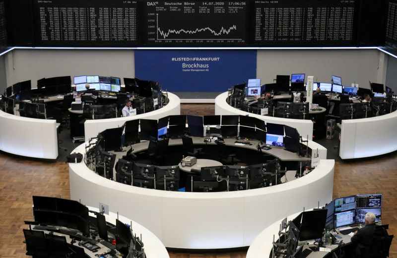 &copy; Reuters. The German share price index DAX graph is pictured at the stock exchange in Frankfurt