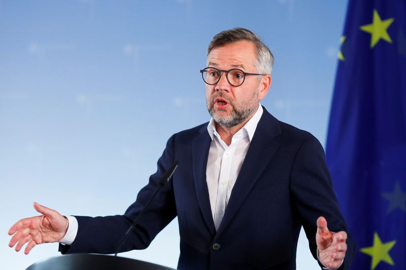 &copy; Reuters. Minister of State for Europe at the German Federal Foreign Office Roth gives statement for media in Berlin