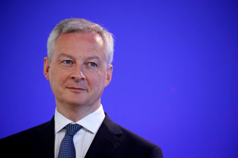 &copy; Reuters. Il ministro delle Finanze francese Bruno Le Maire a Parigi, 7 luglio 2020