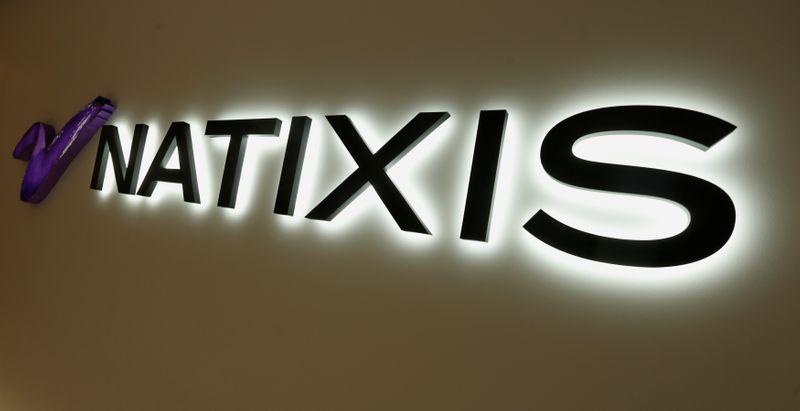 &copy; Reuters. FILE PHOTO: The logo of Natixis displayed at the company&apos;s office in Hong Kong