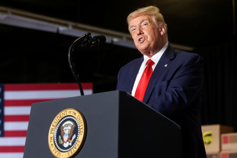 &copy; Reuters. U.S. President Trump holds event on infrastructure at UPS Airport Facility in Atlanta, Georgia