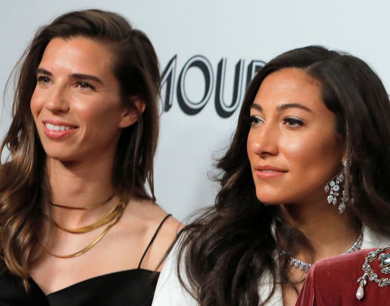© Reuters. Soccer players Tobin Heath and Christen Press attend the 2019 Glamour Women Of The Year Awards in Manhattan