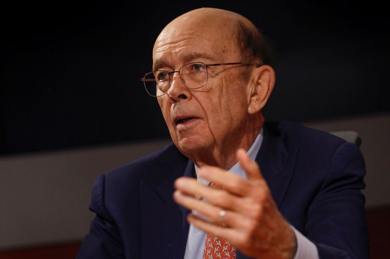 &copy; Reuters. U.S. Secretary of Commerce, Wilbur Ross, speaks during an interview in New York