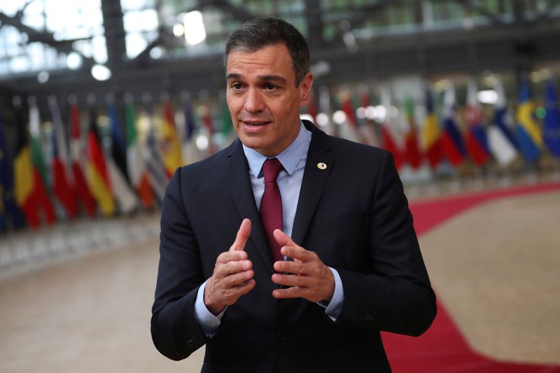 &copy; Reuters. El presidente del Gobierno español, Pedro Sánchez, en Bruselas
