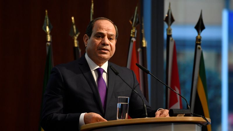 &copy; Reuters. الرئاسة المصرية: التوافق بين السيسي وترامب علي تثبيت وقف اطلاق النار في ليبيا