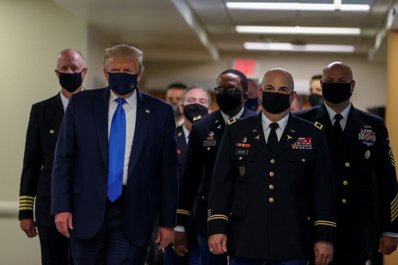 &copy; Reuters. FILE PHOTO: U.S. President Donald Trump visits Walter Reed National Military Medical Center