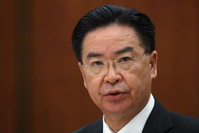 &copy; Reuters. Taiwan Foreign Minister Joseph Wu speaks to media during a news conference in Taipei,