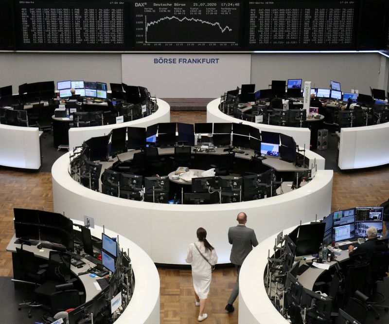 &copy; Reuters. The German share price index DAX graph is pictured at the stock exchange in Frankfurt