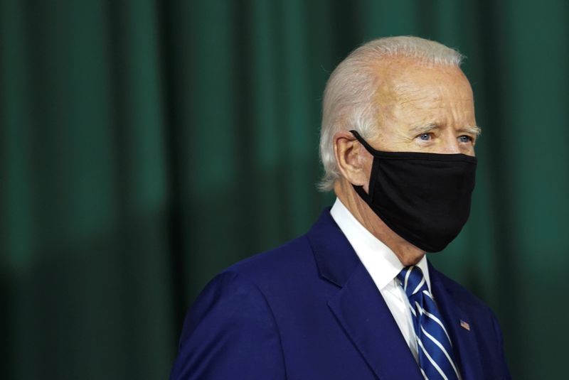 &copy; Reuters. Joe Biden chega para evento de campanha em Delaware