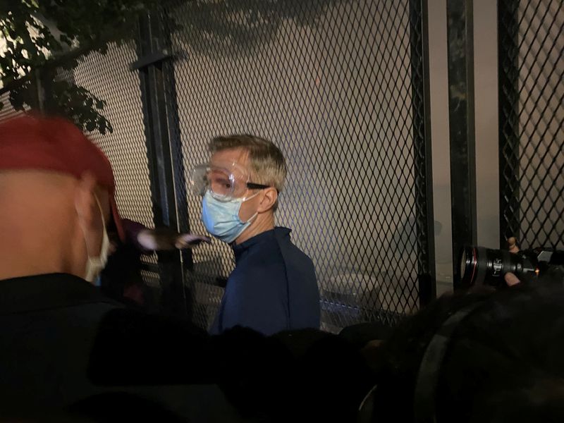 &copy; Reuters. Prefeito de Portland, Ted Wheeler, durante protestos na cidade