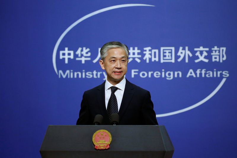 &copy; Reuters. Porta-voz do Ministério das Relçações Exteriores da China Wang Wenbin durante entrevista coletiva em Pequim