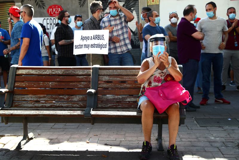 &copy; Reuters. Protesta contra despidos de Airbus en Getafe