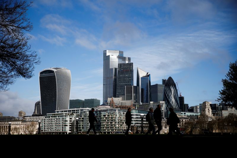 &copy; Reuters. FILE PHOTO: City of London financial district can be seen in London