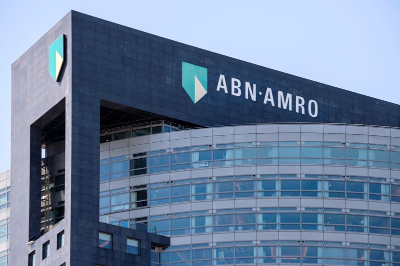 &copy; Reuters. ABN AMRO logo is seen at the headquarters in Amsterdam