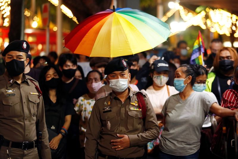 &copy; Reuters. Pro-democracy protest in Bangkok