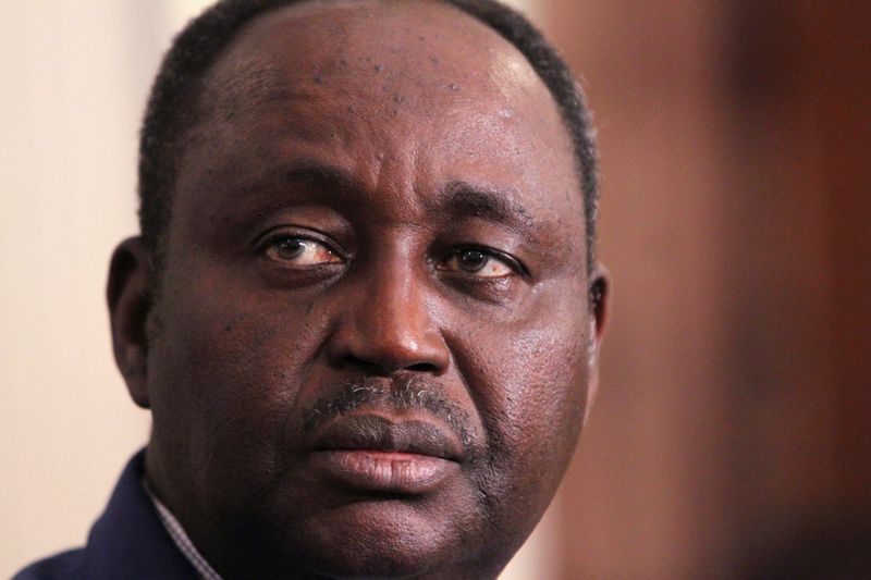 &copy; Reuters. Central African president Francois Bozize looks on during a news conference at the presidential palace in Bangui