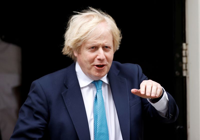 &copy; Reuters. FILE PHOTO: Boris Johnson leaves Downing Street
