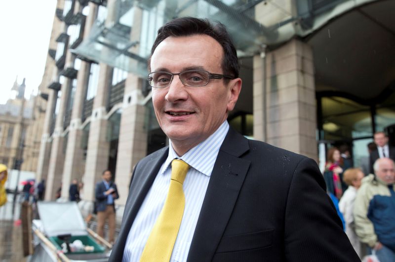 © Reuters. FILE PHOTO: Chief executive of AstraZeneca Pascal Soriot pictured after appearing at a parliamentary hearing in London