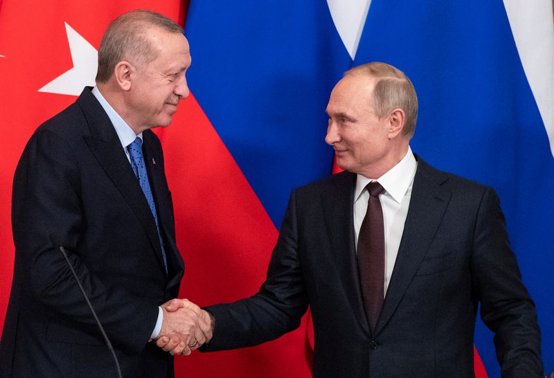 &copy; Reuters. بوتين وأردوغان يبحثان الصراع بين أرمينيا وأذربيجان