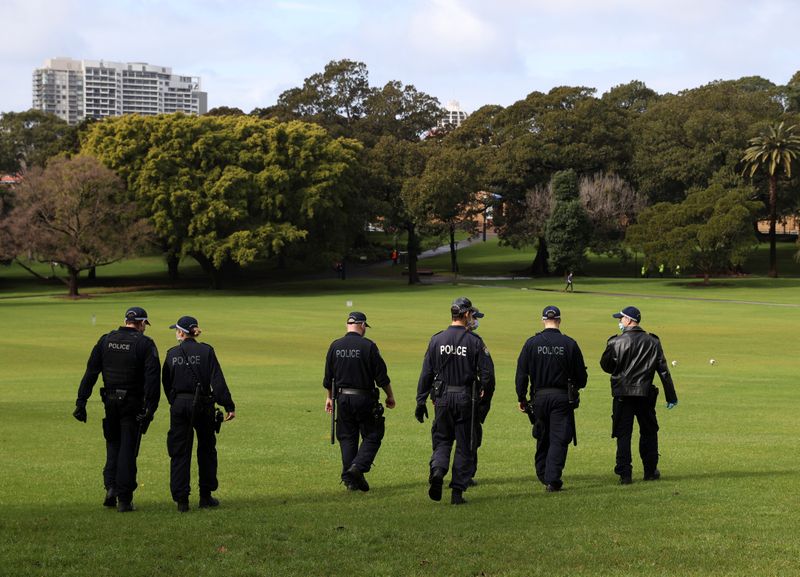 &copy; Reuters. الشرطة الأسترالية تفرق احتجاجا لحركة حياة السود مهمة